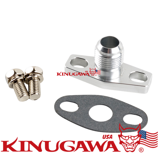 Turbo Oil Drain Flange Kit For Garrett  GT25 GT28 GT30 GT35 8AN Aluminum