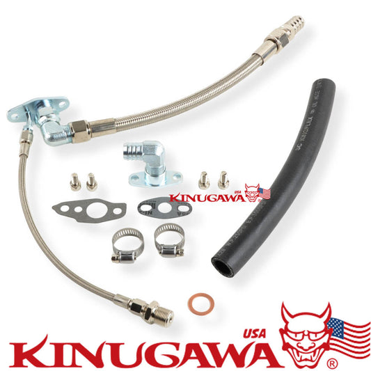 Turbo Oil Feed & Return Line Kit For TOYOTA 3S-GTE 3SGTE Rev 1 & 2 MR2 w/ CT26