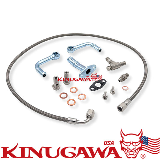 Turbo oil & Water Kit Mitsubishi TF035 TD04 TD04H DIY Complete Kit