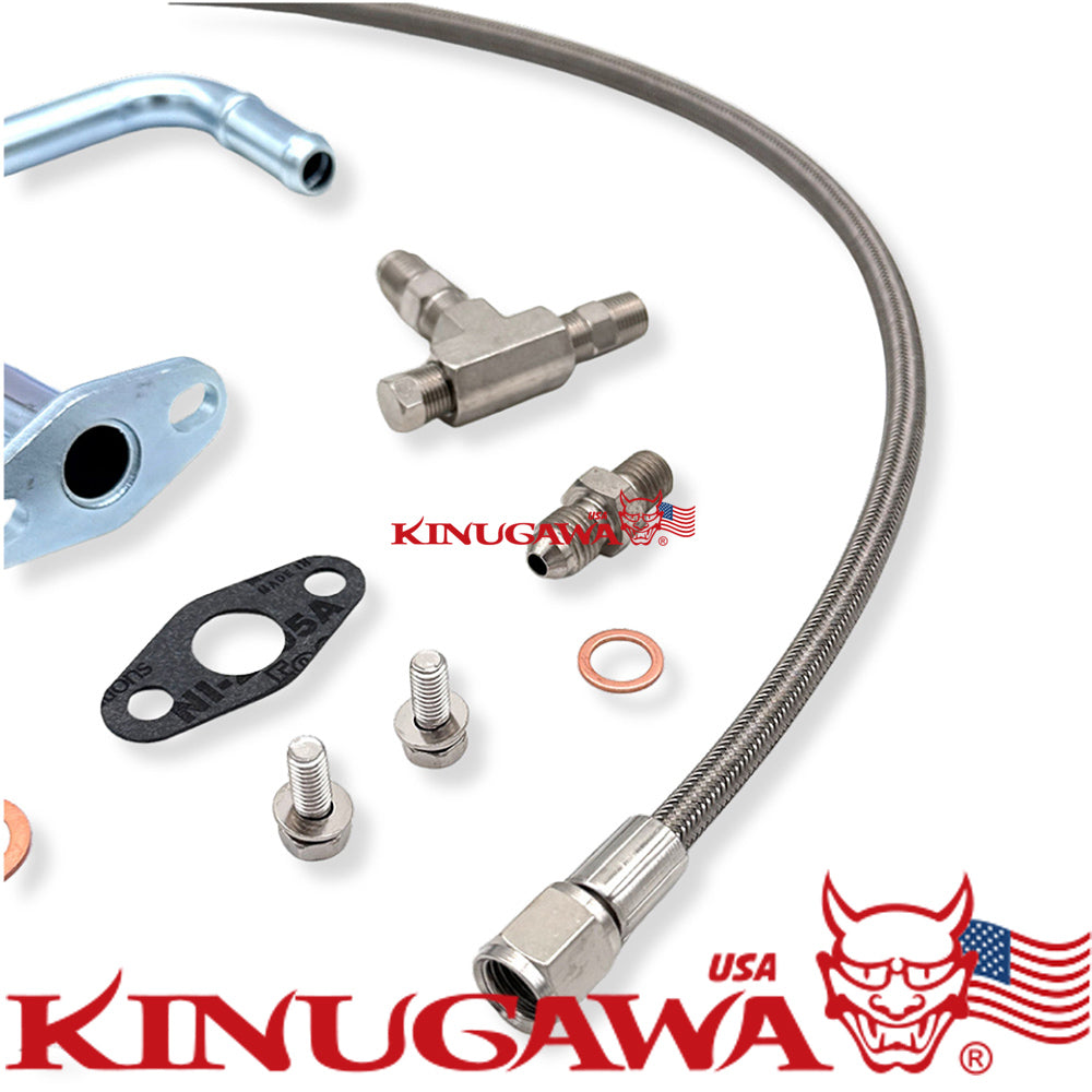 Turbo oil & Water Kit Mitsubishi TF035 TD04 TD04H DIY Complete Kit