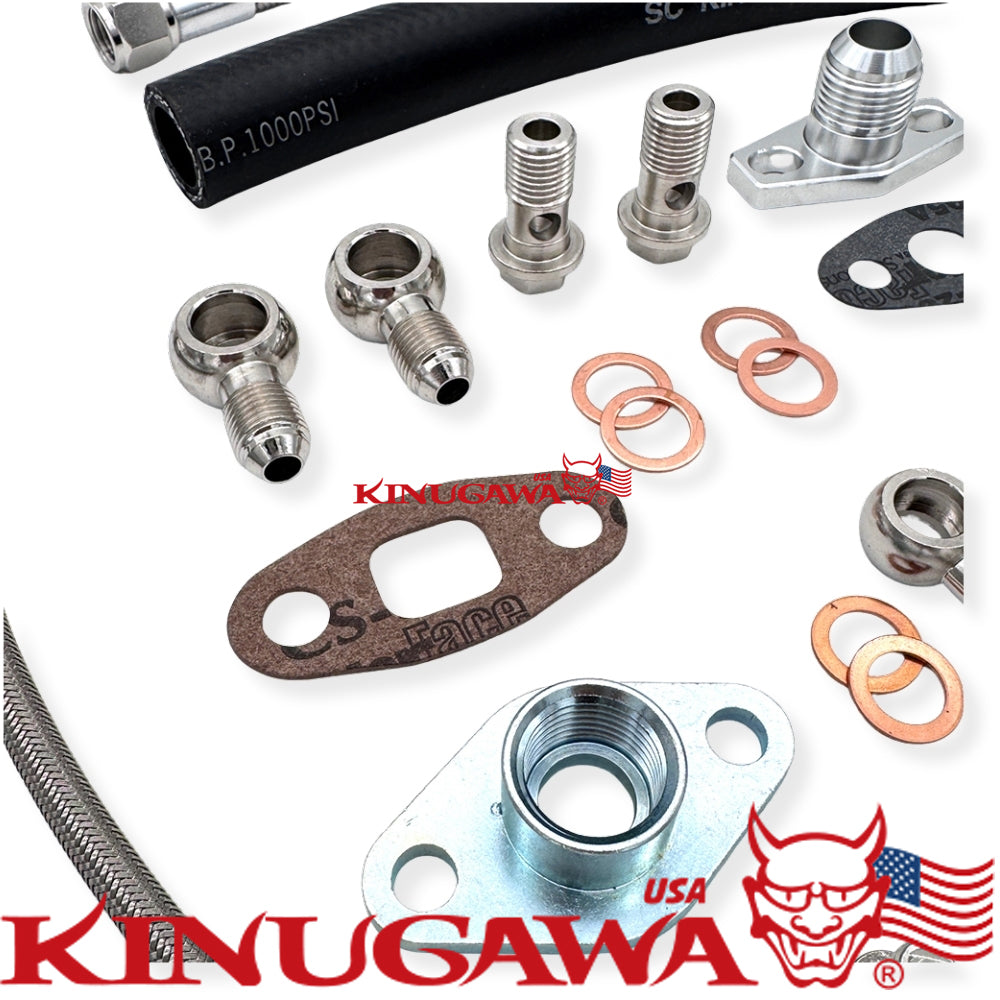 Turbo Oil & Water Line TOYOTA 1JZ-GTE 2JZ-GTE w/ Garrett GT30R GT3582R GTX3582