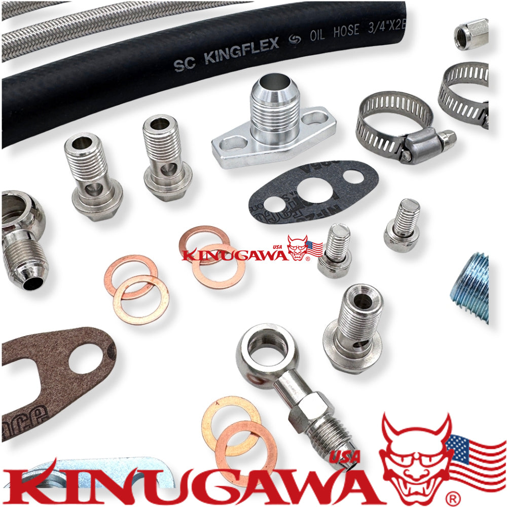 Turbo Oil & Water Line TOYOTA 1JZ-GTE 2JZ-GTE w/ Garrett GT30R GT3582R GTX3582
