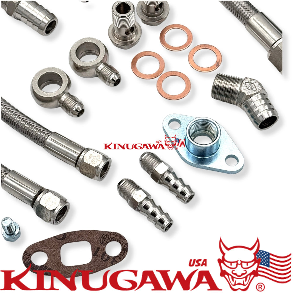 Turbo Oil & Water Line TOYOTA 1JZ-GTE 2JZ-GTE w/ Garrett GT3788R