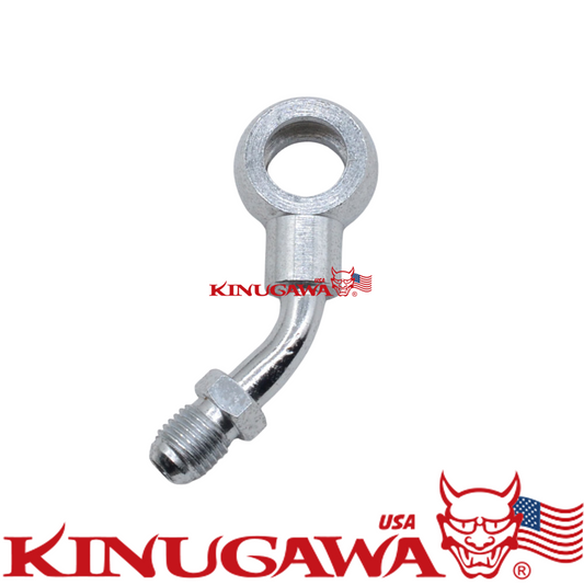 Turbo Banjo Adapter Fitting -4AN 4AN to M14 14mm 45Deg TD05 TD06 G25 G30 G35 side bent