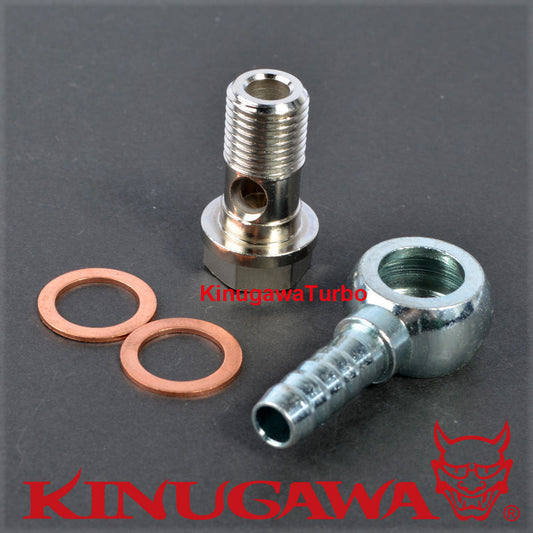 Turbo Water Banjo Bolt Kit M14x1.5mm to 5/16" Barb (0.32") (8mm)