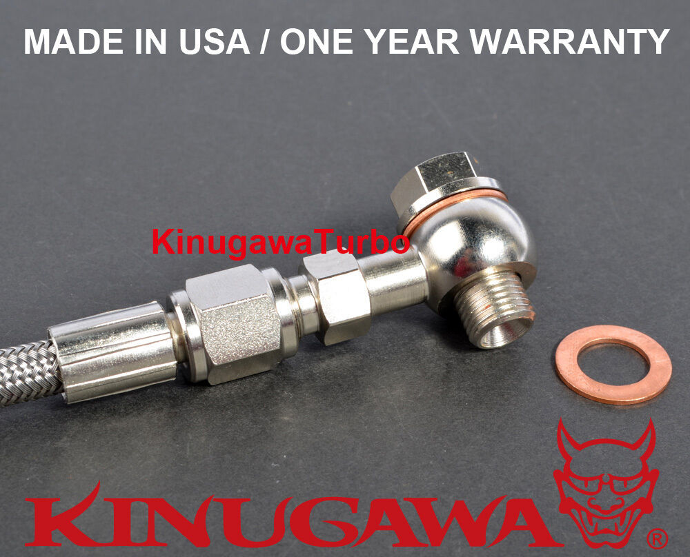 Universal Turbo Oil Feed Line 24" Banjo For EFR 6258 6758 7163 7064 7670 9180