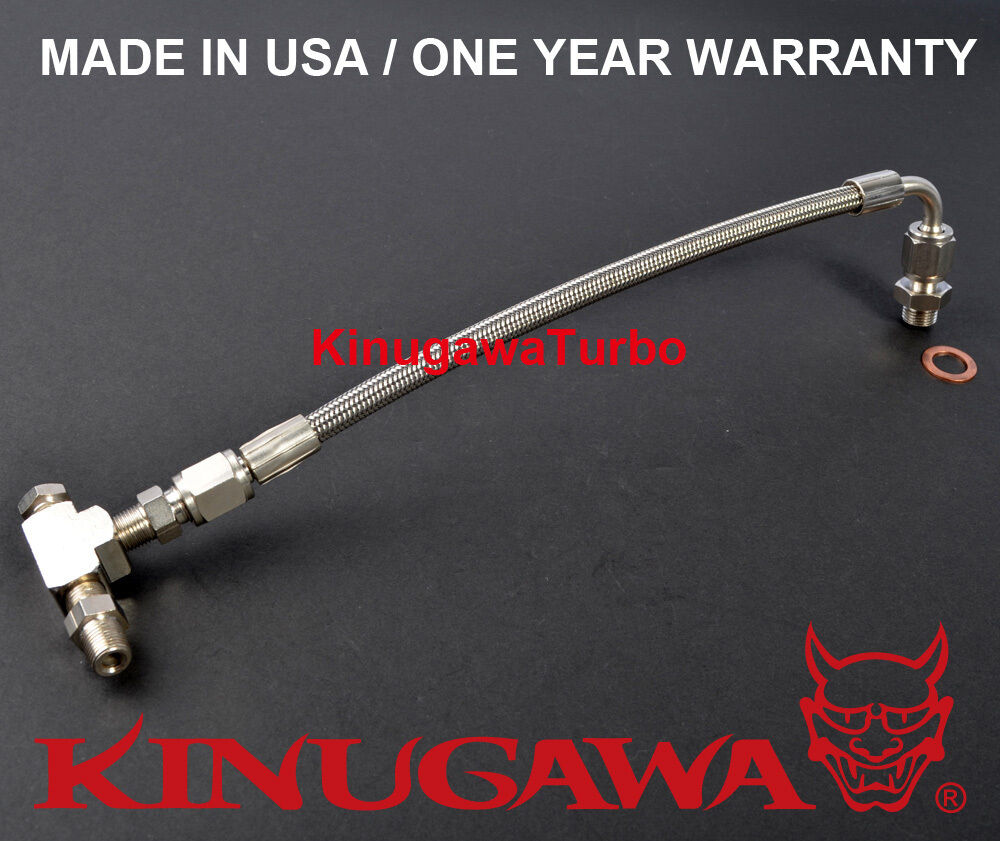 Turbo Oil Feed Line 40" Garrett GT25 GT28 GT30 GT35 GTX Ball Bearing Str-90 1mm