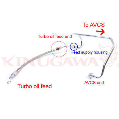Kinugawa Turbo Oil Feed Line for SUBARU AVCS IHI Ball bearing turbo VF34 VF36