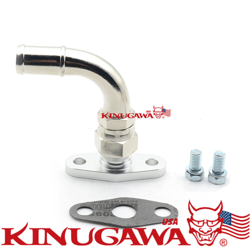 Turbo Oil Return Drain Pipe Kit For Holset HX35 HX40 HX45 HX50 90Deg 19mm 3/4"