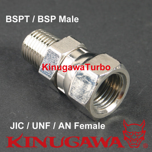 Forged Adapter Fitting Steel Straight 1/4 BSPT BSP PT Male - 6AN Female C25-4