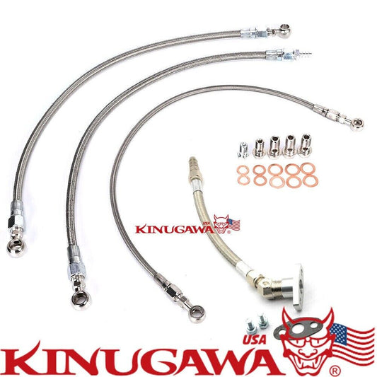 Teflon Turbo Oil Water Line Kit Fit Saab B207R Z20NET 9-3 2.0T AERO TD04 Turbo