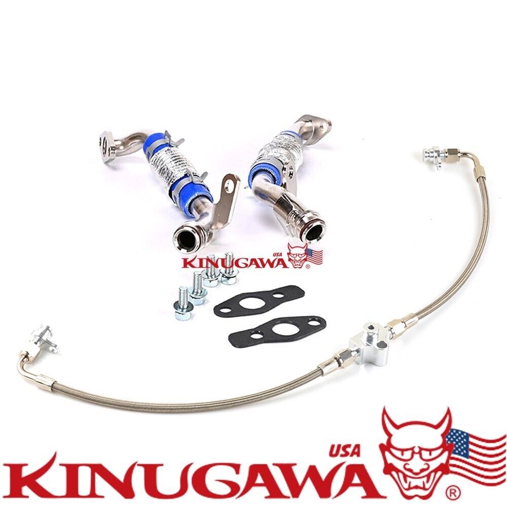 Turbo Oil Feed Drain Line For BMW N54 3.0L 135i 335i 535i 735i TD03 twin Turbos