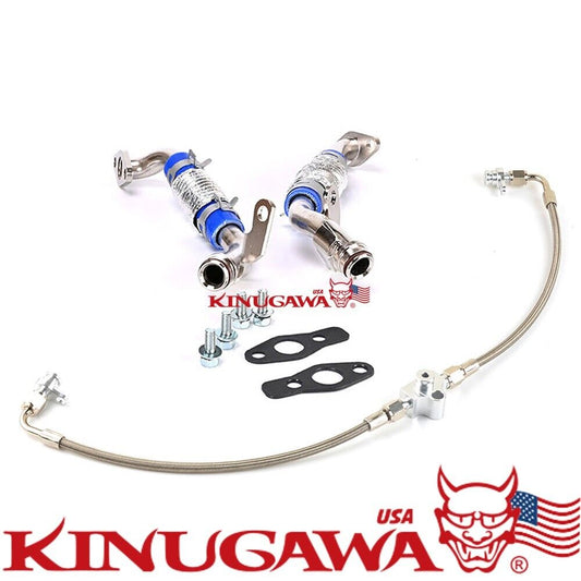 Turbo Oil Feed Drain Line For BMW N54 3.0L 135i 335i 535i 735i TD03 twin Turbos