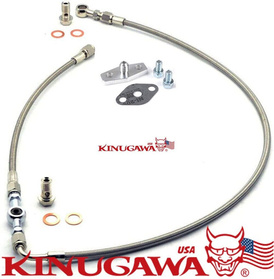 Kinugawa Turbo Oil Feed Line Kit for SUBARU AVCS w/ Garrett T3 T4 JB Turbo