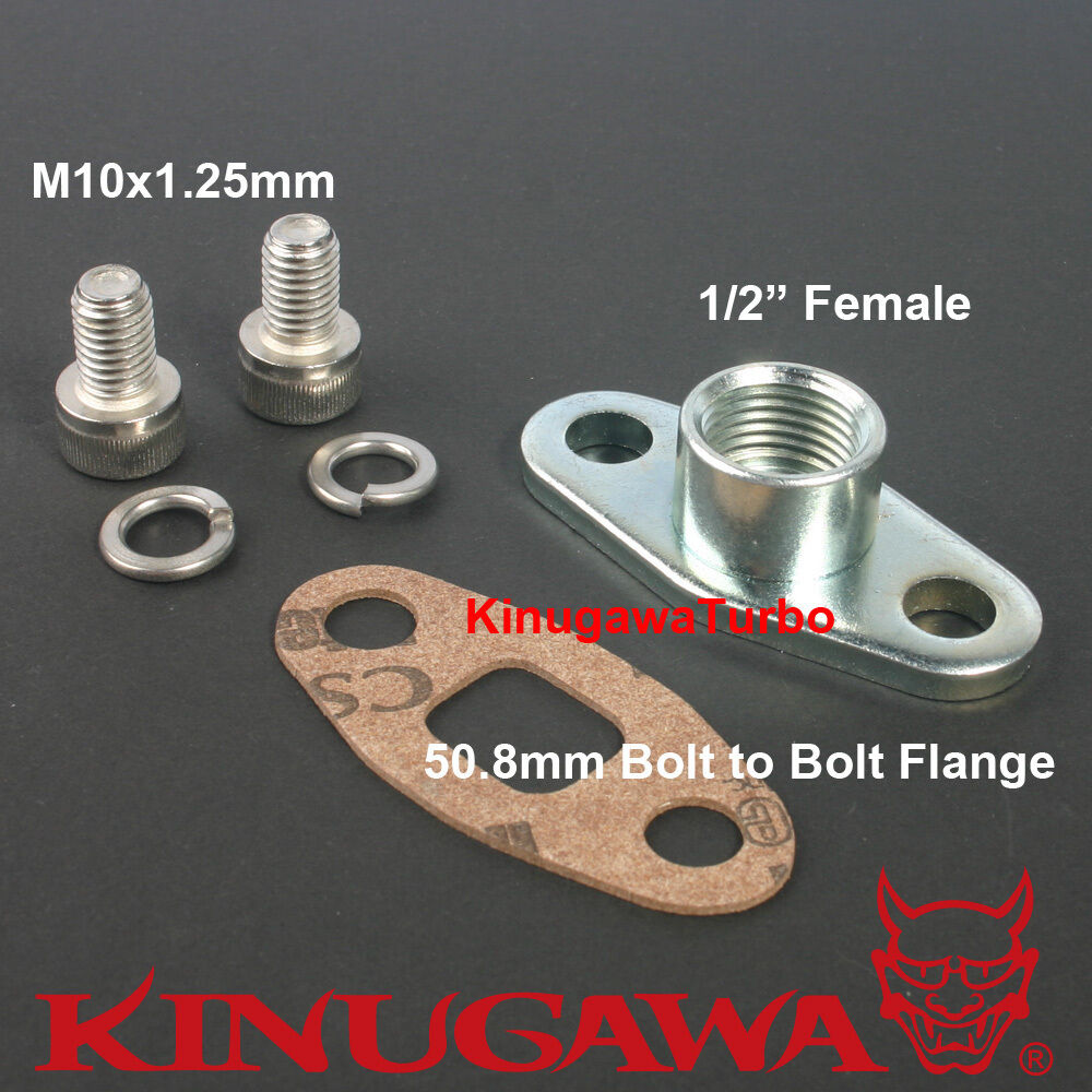 Turbo Oil Return Drain Flange kit Mitsubishi TE06H TD07S T67-25G 1/2" Female