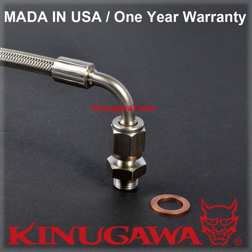 Turbo Oil Feed Line 40" Garrett GT25 GT28 GT30 GT35 GTX Ball Bearing Str-90 1mm