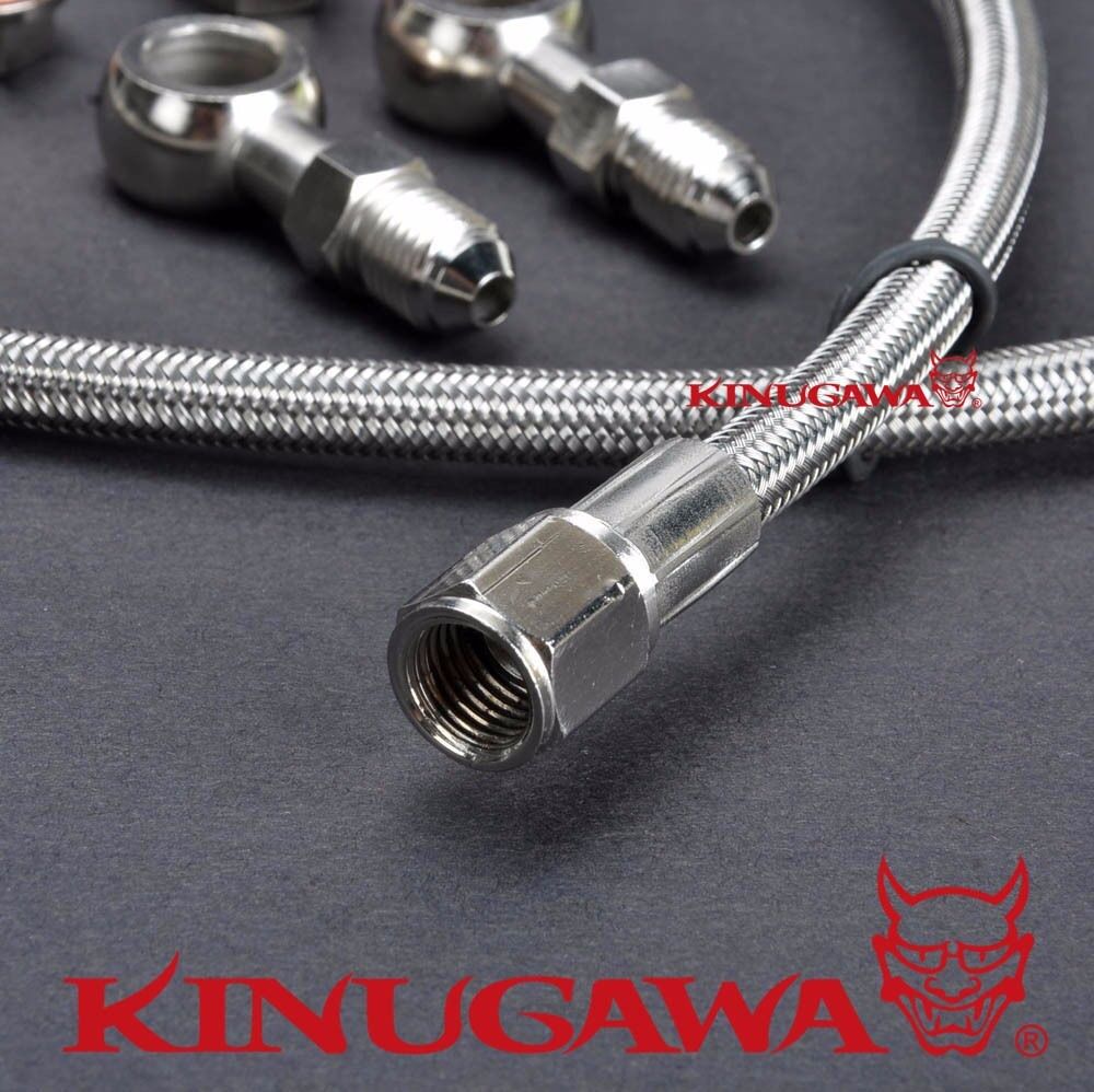 Turbo Oil Feed Line For SUBARU WRX w/ Stock Mitsubishi TD04 TD05 /40" long