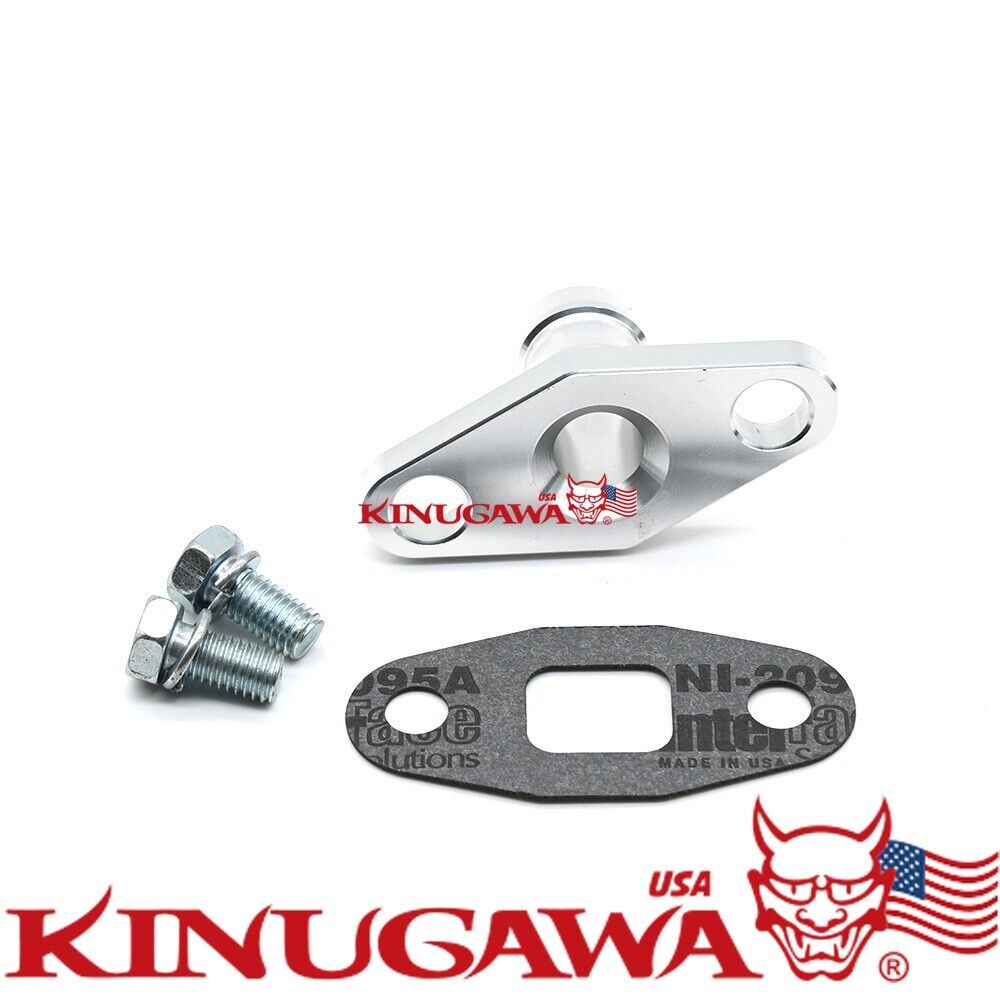 Turbo Oil Drain Return Flange Kit For Mitsubishi TE06H TD07 TD08 3/4" Hose Barb