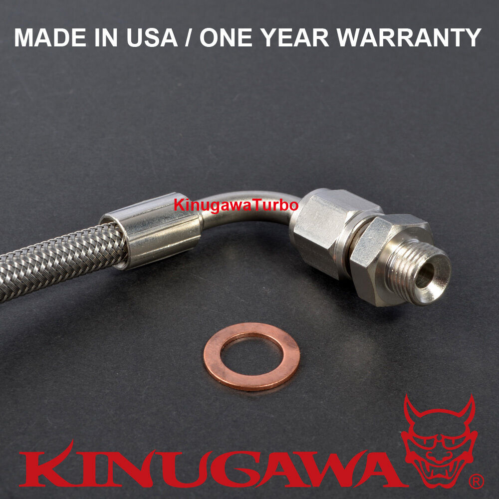 Turbo Oil Feed Line 40" Garrett GT25 GT28 GT30 GT35 GTX Ball Bearing Str-90 1mm