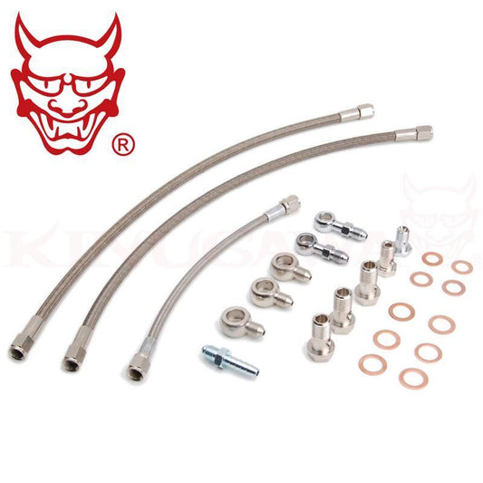 Turbo Oil & Water Line for Nissan SR20DET CA180DET S13 JB 6AN water lines T25