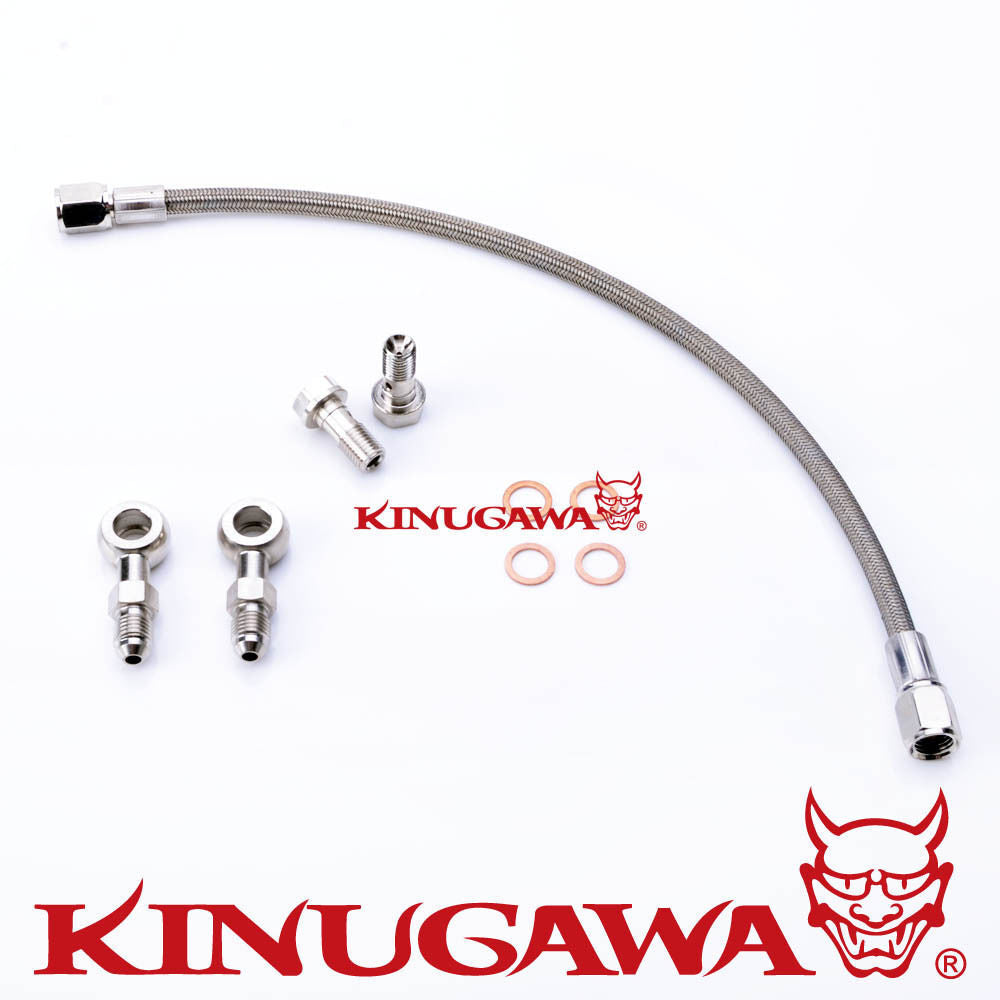 Turbo Oil Feed Line Kit for SUBARU IHI VF22 VF34 Ball Bearing w/ 1mm Restrictor