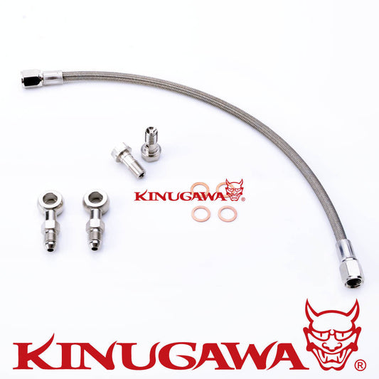 Turbo Oil Feed Line Kit for SUBARU IHI VF22 VF34 Ball Bearing w/ 1mm Restrictor