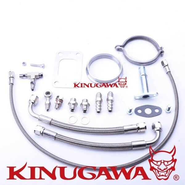 Kinugawa Ball Bearing Turbocharger 4" Anti Surge GTX3076R 60mm w/ .57 T3 V-Band