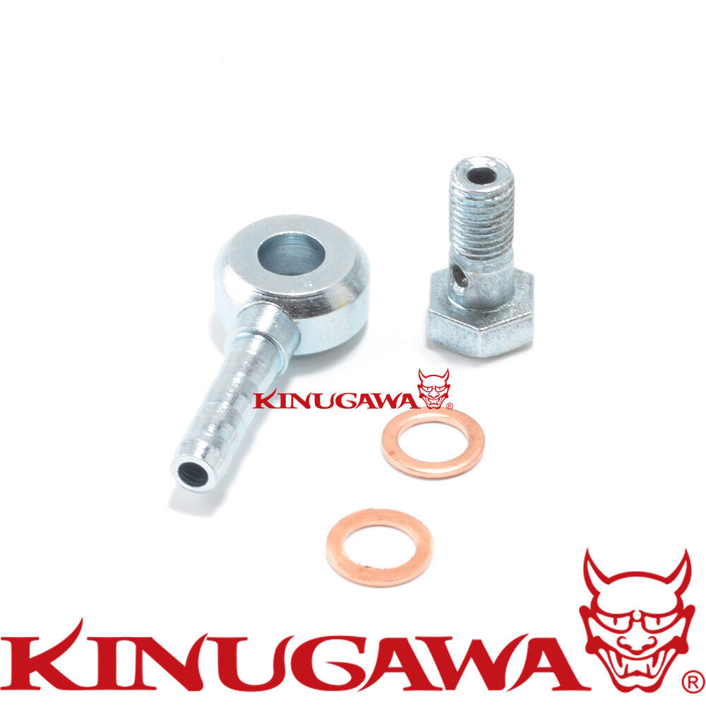 Kinugawa Turbocharger Water Coolant Banjo Fitting M8x1.0 to 1/4" Hose Barb