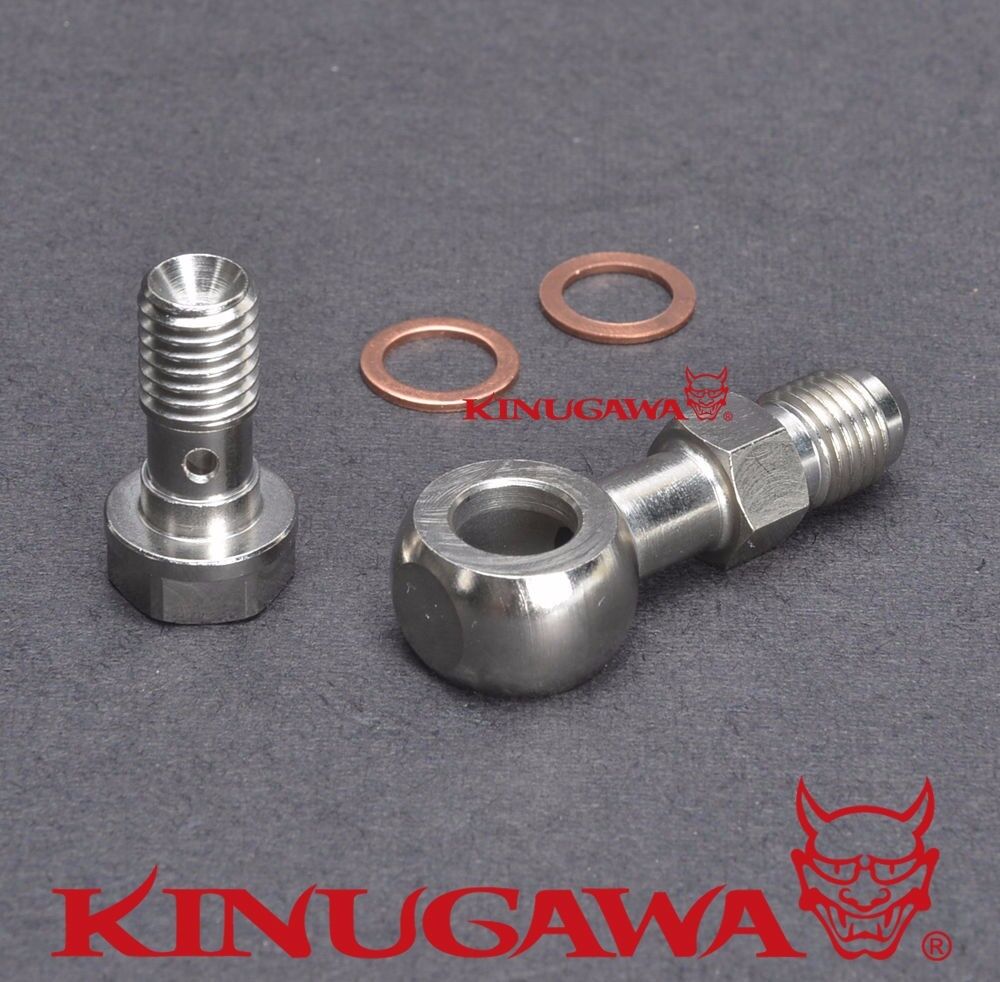 Kinugawa Banjo Bolt Kit / Turbo Oil Feed for Garrett T25 T28 Journal Bearing