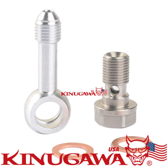 AN -3 (3AN) Aluminum 7075 Banjo Adapter To M10x1.0 Stainless Steel Banjo Bolt