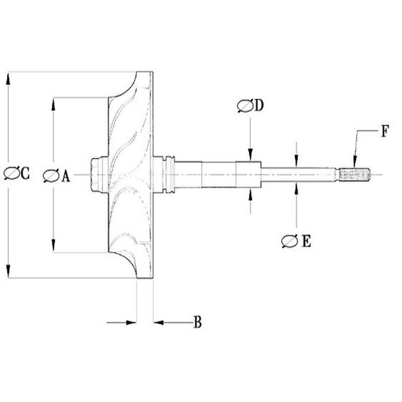 Kinugawa Turbine wheel for Holset HX52 HX55 3592602 3599965 Inconel 718
