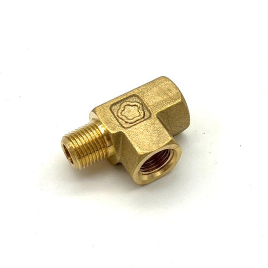 1/8 BSPT T Piece Brass Sensor Adapter Fitting  For Oil Pressure Gauge