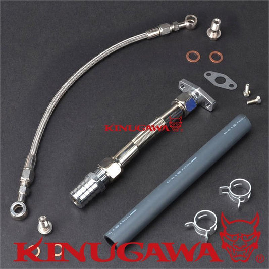Kinugawa Top Mount Oil Feed & Return Line FOR Nissan RB20/25DET w/TRUST TD06-20G