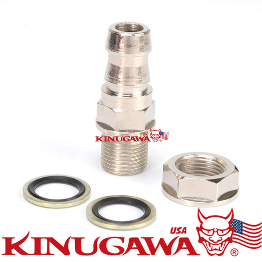 Kinugawa Turbo Oil Pan Return / Drain Plug Adapter Fitting 3/4” Hose W/N Welding