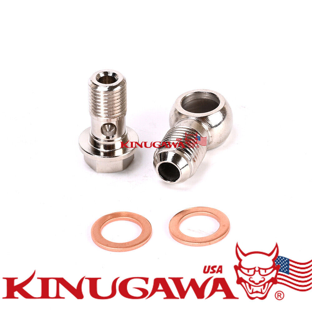 Banjo Bolt Kit 6AN to M12x1.5mm Turbo Coolant For Garrett GT12 VOLVO SAAB TD04