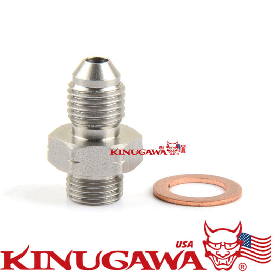 Stainless Turbo Oil Feed Adapter Garrett GT25 GT28 GT30 GT35 Journal Bearing
