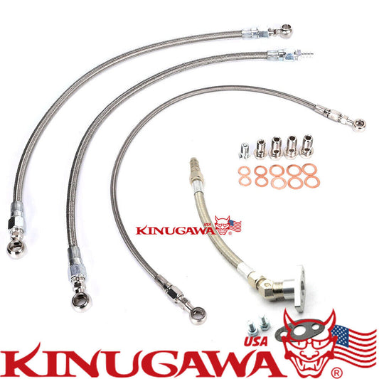 Teflon Turbo Oil Water Line Kit Fit Saab B207R Z20NET 9-3 2.0T AERO GT2052 Turbo