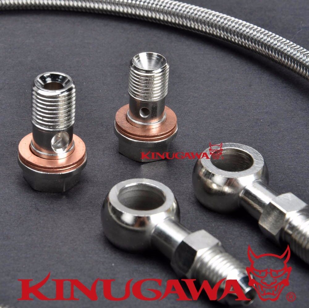 Kinugawa Oil Feed Line for SUBARU WRX w/ APS SR30 SR40 SR56 Ball Bearing Turbo