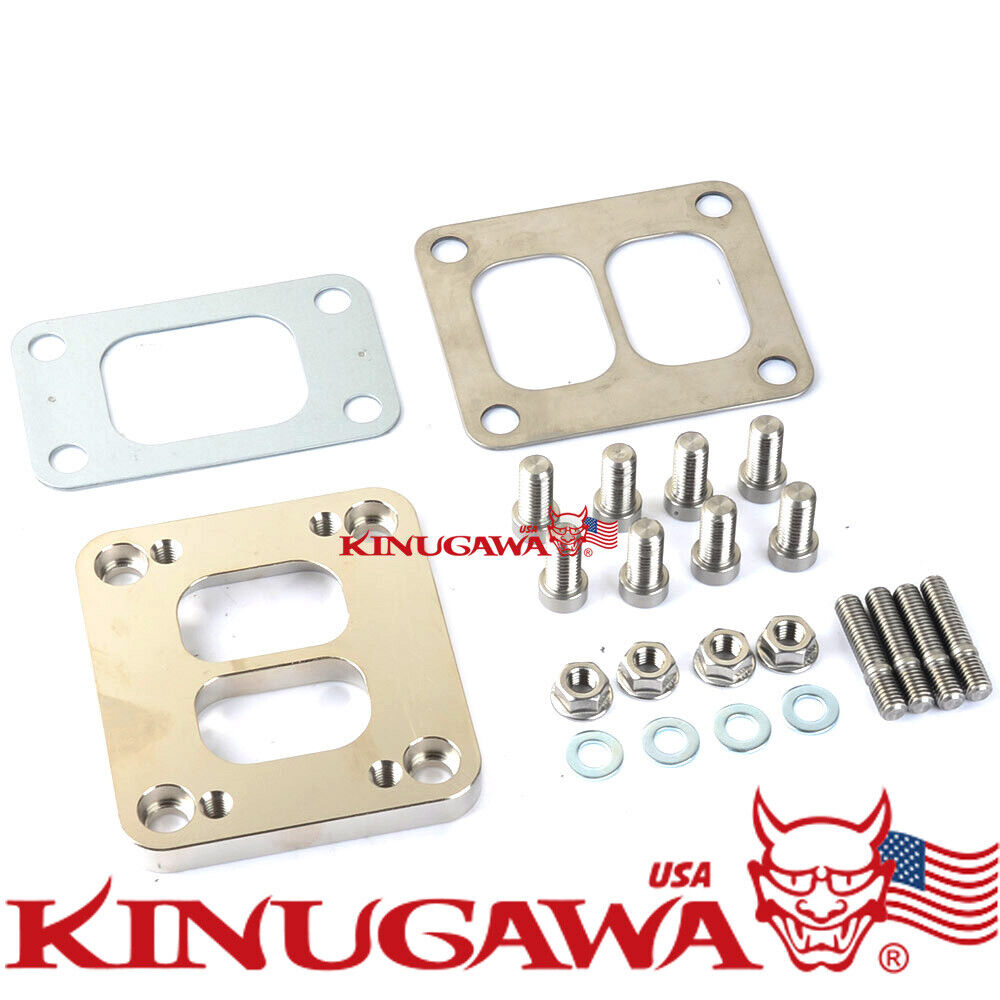 Forged Turbo Exhaust Manifold Flange Adapter T4 to T3 W/Gasket and stud kit