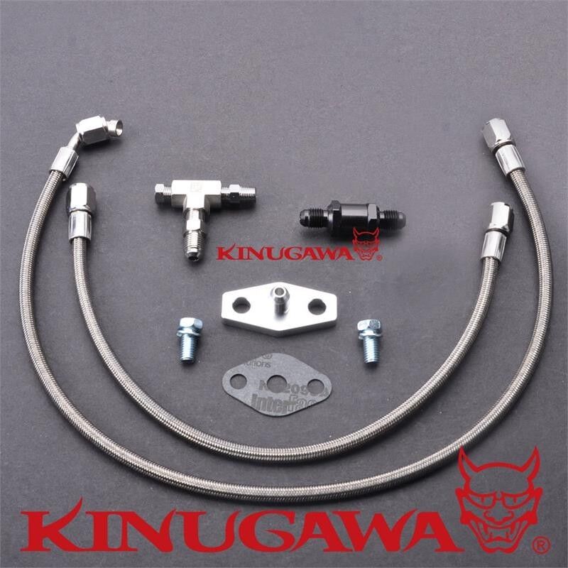 Kinugawa Oil Feed Line Garrett T3 T4 T04B T04E T04S 40" 100cm w/ Oil Filter
