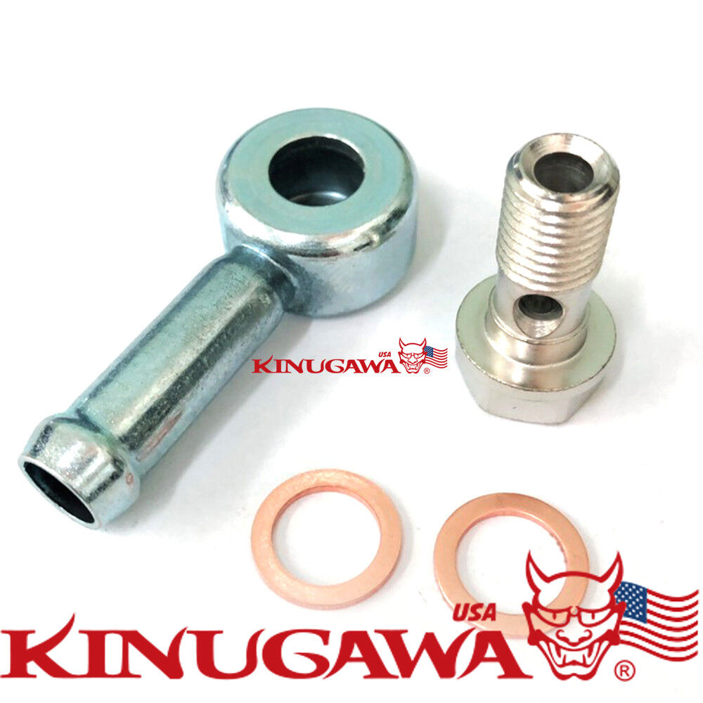 Kinugawa Turbo Water Banjo Fitting M10x1.25 to 3/8" (9.5mm) Hose Barb
