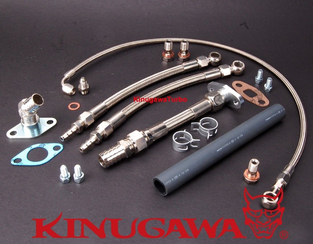 Turbo Oil & Water Line TOYOTA 1JZ-GTE 2JZ-GTE w/ Garrett T04Z Ball Bearing Turbo