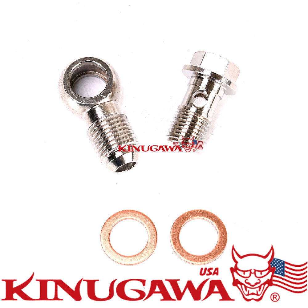 Banjo Bolt Kit 6AN to M12x1.5mm Turbo Coolant For Garrett GT12 VOLVO SAAB TD04