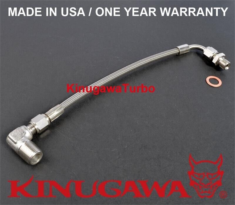 Turbo Oil Feed Line Kit DSM Eclipse 2G w/ stock Garrett T25 T28 ( To Oil Filter)