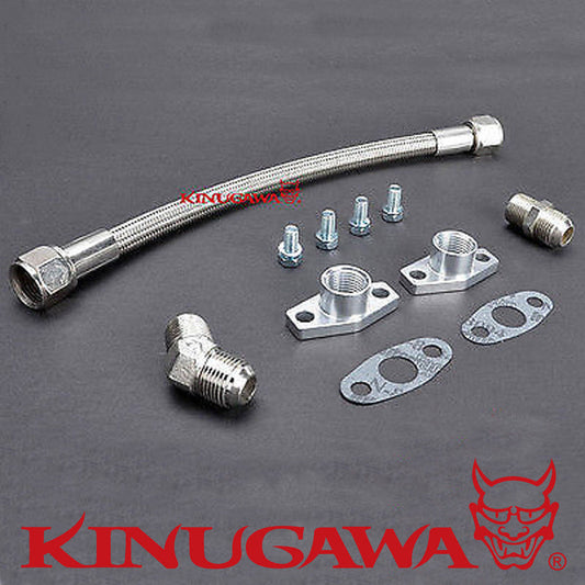 Turbo Oil Return / Drain Line Kit 10AN Garrett GT25R GT28 GT30 Ball Bearing 35cm