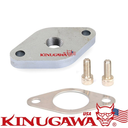 Steel Block Off Plate Sealing Flange Fit F38 2 Bolts 38mm External WG w/ O2 hole