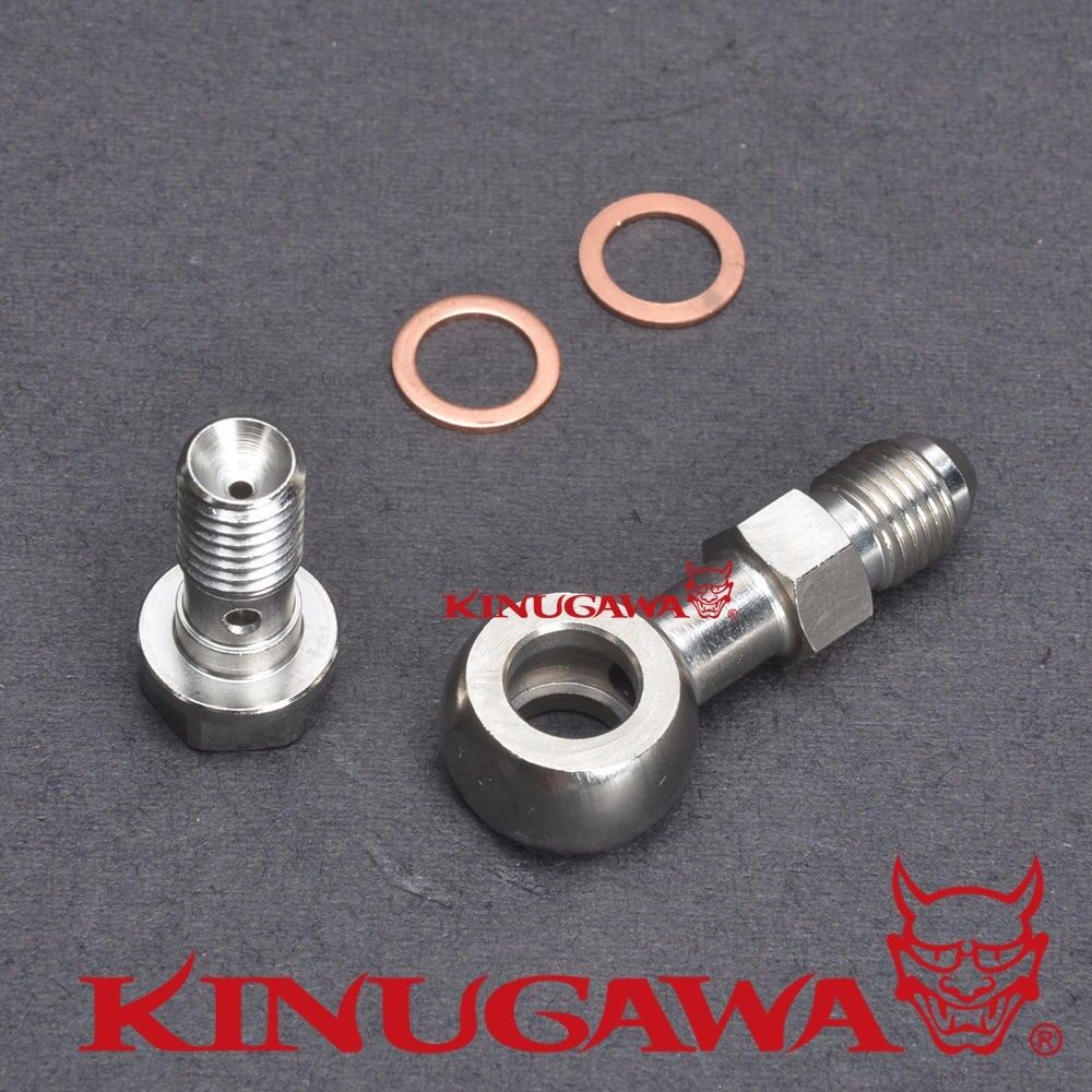 Kinugawa Banjo Bolt Kit / Turbo Oil Feed for Garrett T25 T28 Journal Bearing