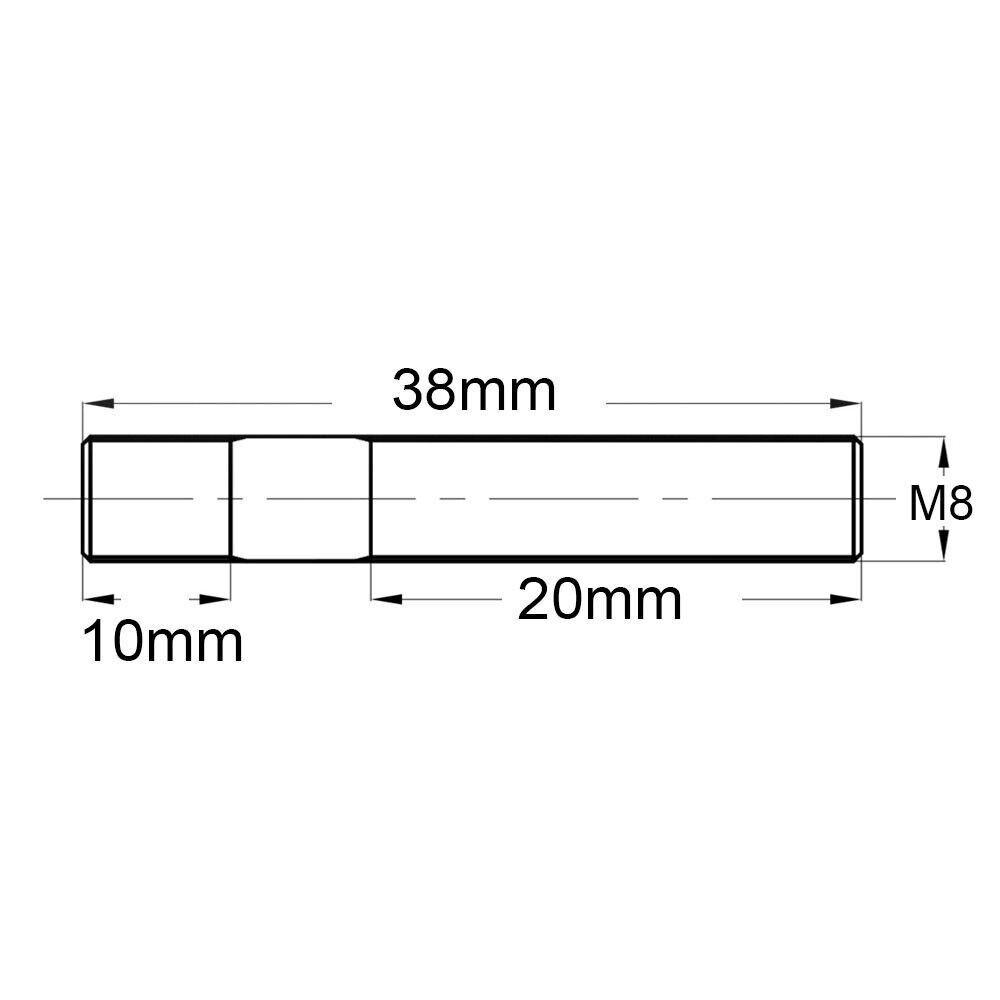 SCM440 Turbo Stud Kit w/ Egged nuts M8x1.25mm for GT25 GT28 T28 Nissan Turbo
