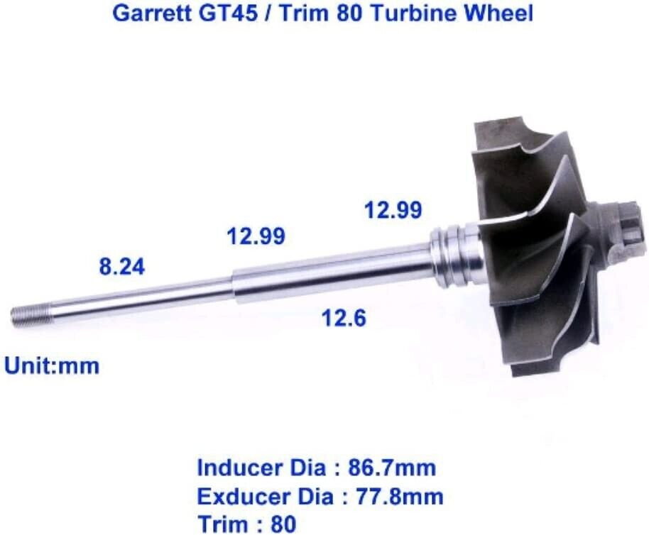 Kinugawa Turbine Wheel For VOLVO FM12 Trim 80 Garrett GT45 GT4594 TA51