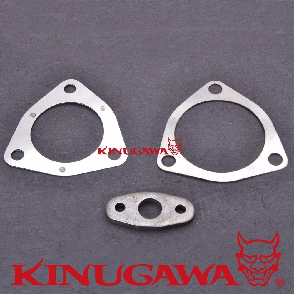 Kinugawa Turbo Gasket Mitsubishi TRUSTs 3 bolt TD06SL2 20G w/ Oil Return Flange